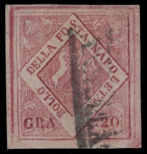 1859 - 20 grana rosa carminio, n° ... 