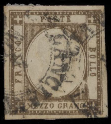 1861 - Mezzo grano bruno, n° 18d, ... 