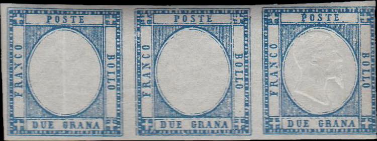1861 - 2 gr. azzurro scuro, n° ... 