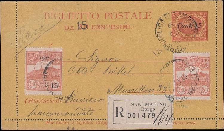 1905 - Veduta 20 cent. arancio + ... 