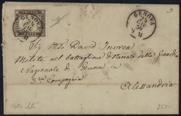 1859 - 10 centesimi bruno ... 