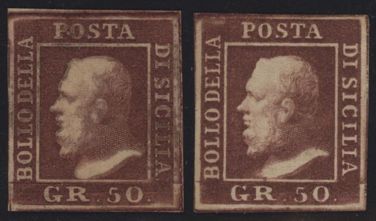 1859 - 50 Grana, n° 14, due ... 
