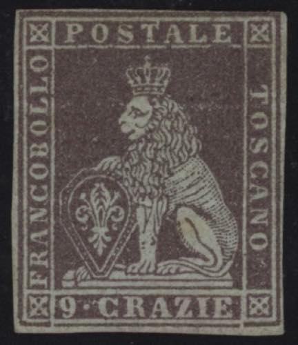 1851 - 9 crazie bruno violaceo ... 
