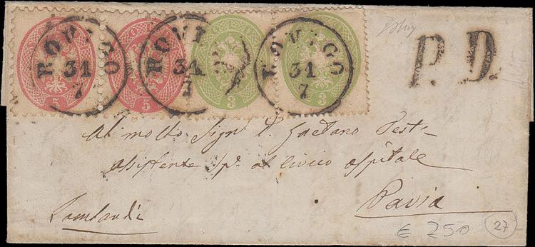 1863 - 3 + 5 soldi, n° 37 + 43, ... 