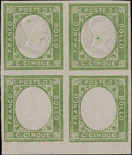 1861 - Non Emessa 5 cent. verde ... 