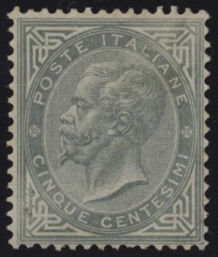 1863 - 5 cent. verde grigio, ... 