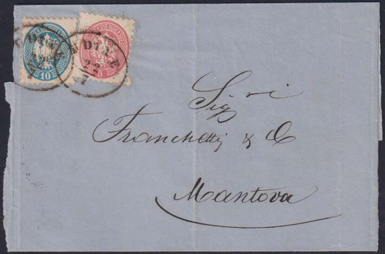 1864 - Stemma 5 + 10 soldi, n° 43 ... 