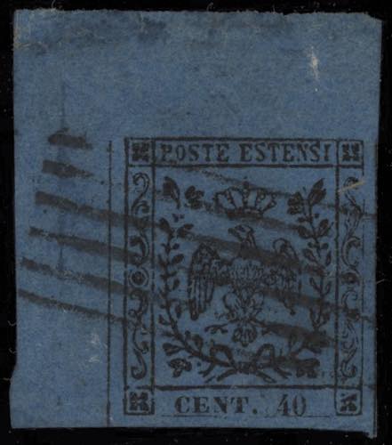 1852 - 40 centesimi azzurro, n° ... 