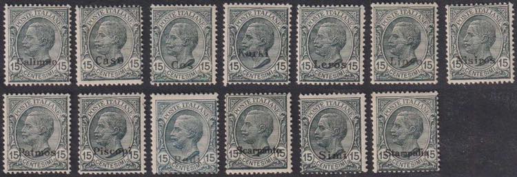 1921/22 - 15 centesimi grigio, n° ... 