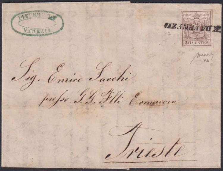 1851 - 30 cent. bruno chiaro prima ... 