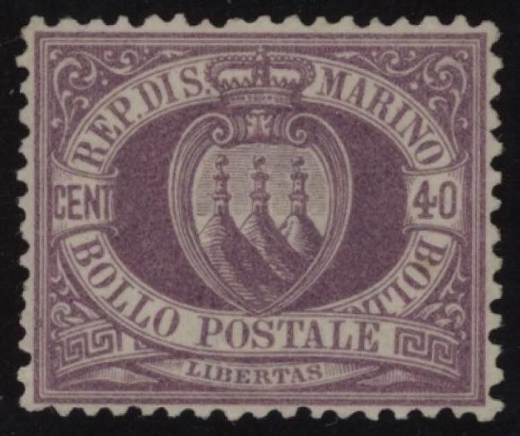 1877 - 40 cent. lilla scuro, n° ... 