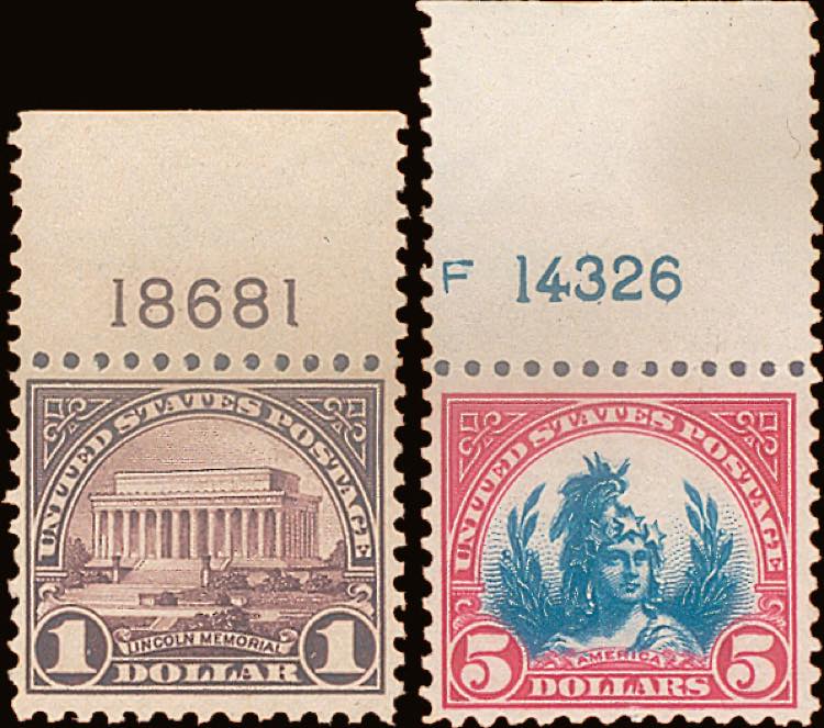 1922/25 - Presidenti 1 e 5 $, n° ... 