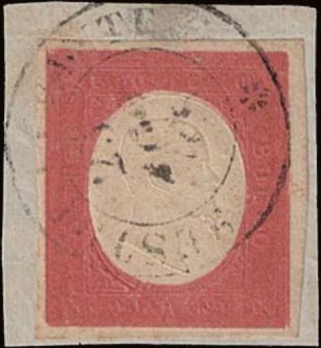 1854 - 40 centesimi rosso mattone, ... 