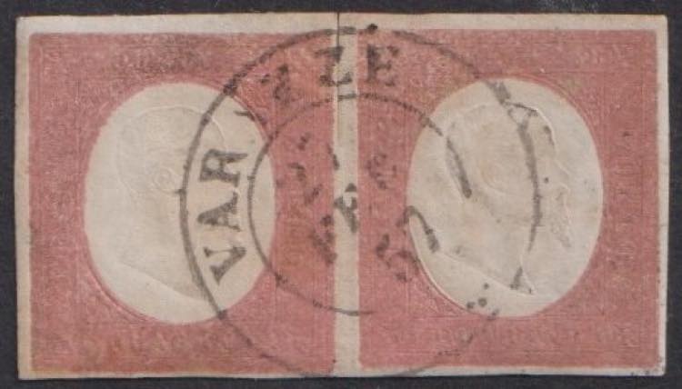 1854 - 40 cent. rosso mattone ... 