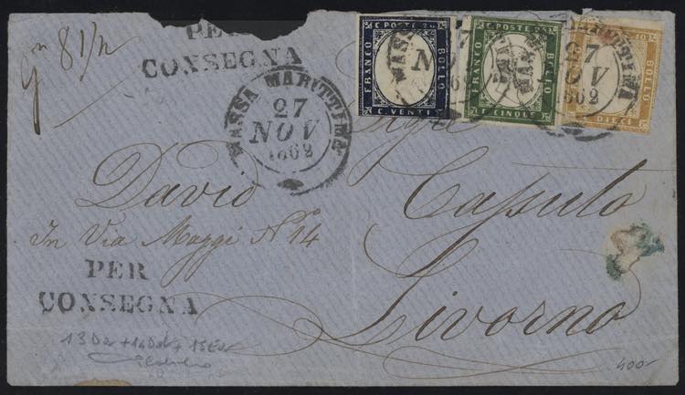 1862 - 5 + 10 + 20 centesimi, n° ... 