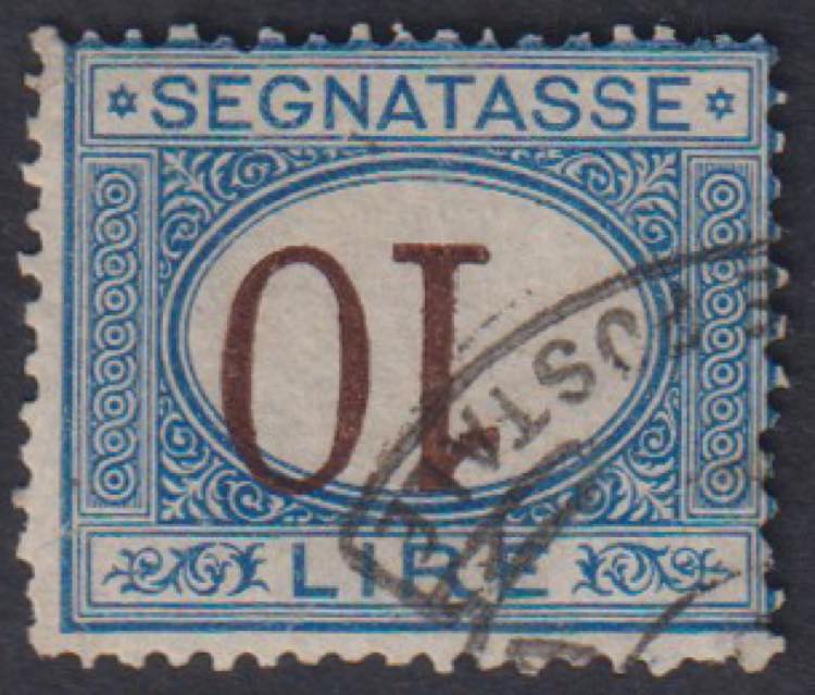 1870 - 10 Lire cifra bruna ... 