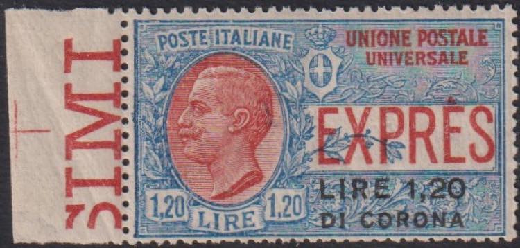 1922 - Sovr. 1,20 L. Di Corona, Ex ... 