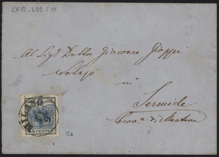 1850 - 45 cent. azzurro vivo III ... 