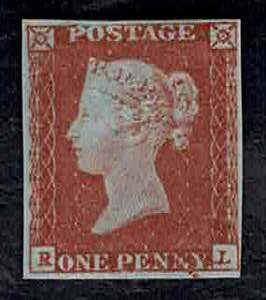 1841 - 1 penny bruno arancio, n° 3c, carta ... 