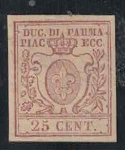 1857 - 25 c. bruno lilla, n° 10, ottimo. ... 
