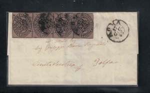 1852 - 1/2 bajocchi grigio, n° 1A, ... 
