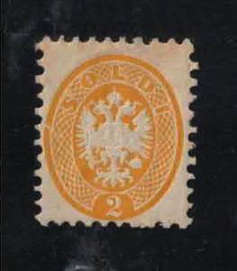 1864 - Stemma  d. 9,5, 2 soldi giallo, n° ... 