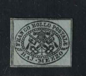 1852 - 1/2 bajocchi grigio verdastro, n° ... 