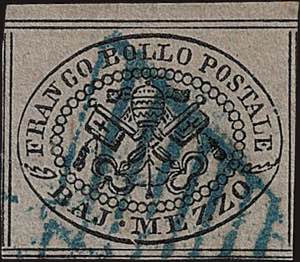 1852 - 1/2 b. grigio lilla, n° ... 