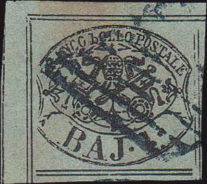 1852 - 1 b., n° 2, adf sup sx e 8 ... 