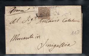 1852 - 4 bajocchi bruno grigio chiaro, ... 