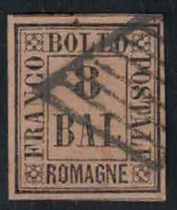 1859 - 8 Bajocchi rosa, n° 8, ottimo, con ... 