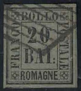 1859 - 20 Bajocchi grigio azzurro, n° 9, ... 