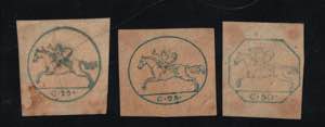 1819 - Cavallini 15, 25 e 50 centesimi, n° ... 