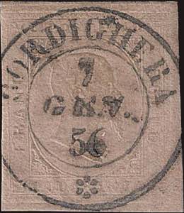 1853 - 40 c. rosa chiaro, n° 6, ... 