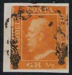1859 - 1/2 grana arancio II tav., n° 2, su ... 