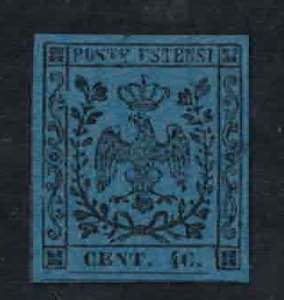1852 - 4 c. (C invece di 0 ) azzurro ... 