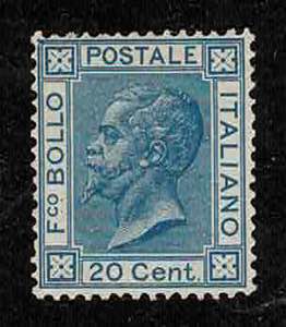 1865 -20 c. azzurro, n° 26, ... 
