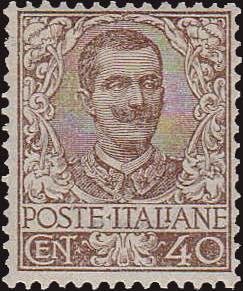 1901 - Floreale 40 c., n° 74, spl es per ... 