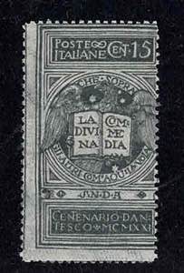 1921 - Dante 15 c. grigio non emesso, n° ... 