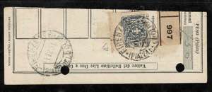 1926 - 1,50 Lire azzurro, Ass. n° 9, metà ... 
