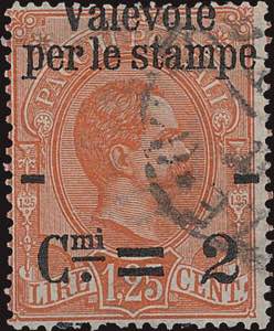 1890 - Valevole per Stampe 2 c. su 1,25, ... 