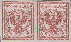 1901 - Floreale 2 c., n° 69g, spl cp or ... 