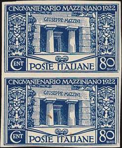 1922 - Mazzini 80 c., n° 130, prova, ... 