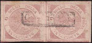 1858 - 1/2 gr. rosa chiaro, n° 1, spl cp ... 