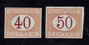 1870 - 40 e 50 c., Sx n° P8/P9, due ottime ... 