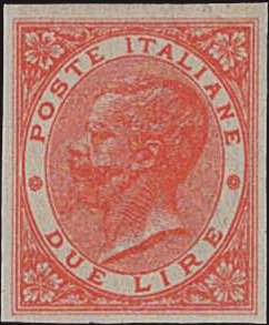 1874 - 2 L. scarlatto - Collezione Spanò, ... 