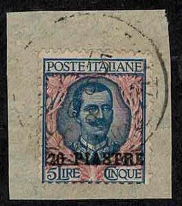 1908 - Costantinopoli - 20 piastre su 5 Lire ... 