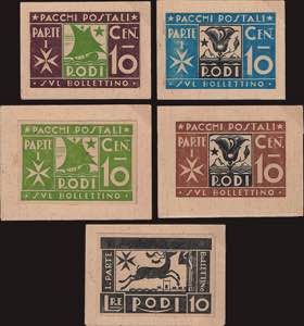 1934 - Pacchi Postali 10 c. + 10 L. - ... 