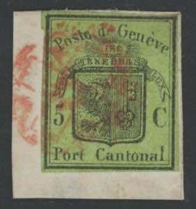 1846 - Ginevra, Aquila grande, 5 centesimi, ... 