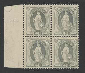 1904 - 40 c. grigio, n° 92 (Z. 76 F), in ... 
